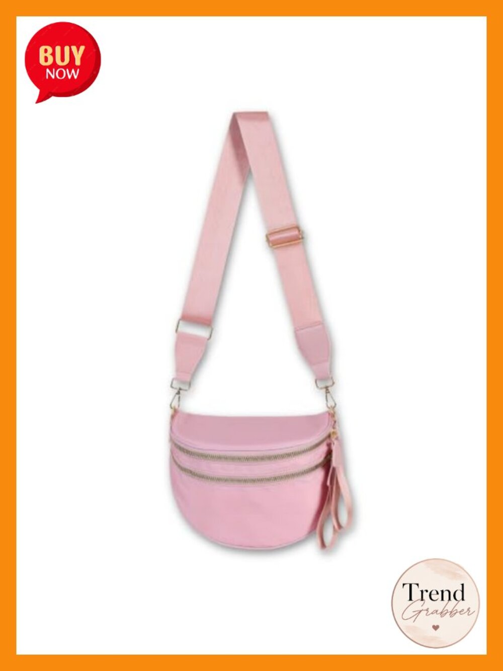 Large Hands-Free Crossbody Bag Water-Resistant Nylon Travel Bum Bag